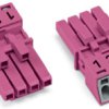 Socket, 4 pole, push-in, 1.5 mm², pink, 890-284