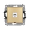 ICON Mechanizm gniazda komputerowego pojedynczego 1xRJ45, kat. 6A, 8-stykowy, bez pola opisowego złoty 29IGKBO-7
