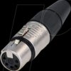 RC5F XLR cable socket 5-pin, nickel-plated housing
