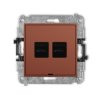 ICON Gniazdo podwójne 2xUSB C-C bez pola opisowego terakota 63IGUSBBO-8 KARLIK