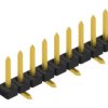 Pin header, 9 pole, pitch 2 mm, angled, black, SLY7SMD0459G