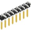 Pin header, 8 pole, pitch 2.54 mm, angled, black, 10058862