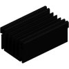 Extruded heatsink, (L x W x H) 75 x 47.8 x 33 mm, 5.3 to 2.2 K/W, black anodized, SK 495 75 SA