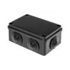 Puszka hermetyczna 120x80x50, 6 dławików, odporna na UV, czarna, IP65,OR-JB-13824/6/B