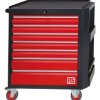 Szafka na rolkach, na kółkach, 7-szufladowa, 875 x 890 x 450mm, materiał: Stal, RS PRO