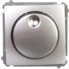 Simon Basic Ściemniacz Naciskowo-Obrotowy 20–500W 230V Srebrny Mat Bms9t.01/43