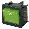 Rocker switch, green, 2 pole, On-Off, off switch, 12 (4) A/250 VAC, 8 (8) A/250 VAC, IP40, illuminated, printed, 1805.7118