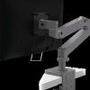 45-682-293 Ergotron LX Pro monitor arm, standard clamp, grey