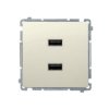 SIMON BASIC Ładowarka 2 x USB (moduł) 2.1 A 5V DC 230V beż BMC2USB.01/12 KONTAKT SIMON