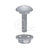 Śruba M6x12, z nakrętką zębatą, stal, ocynk ogniowy, TCA612G