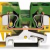 2-wire protective earth terminal, spring-clamp connection, 0.2-10 mm², 1 pole, yellow/green, 284-607/999-950