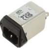 Złącze zasilające AC męskie 2A 250VAC C14 (E) 2,7mH FN261-2-06