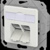 130E381127-I E-DAT Modul Cat.6a LSA++ 2 Port UPk traffic white