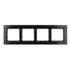 Deco Ramka Uniwersalna Poczwórna - Aluminium Szczotkowane (Ramka: Czarna...