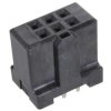Female connector, 6 pole, pitch 2.54 mm, straight, black, 09195067822