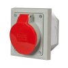 Gniazdo izolacyjne tablicowe skośne 5P 32A 250/400V czerwone IP44 2642 - 420