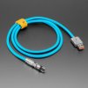 Adafruit Blue USB Type C to USB A Cable with 540 Degree Rotating End