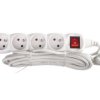 Przedłużacz z wyłącznikiem 4-gniazda z/u 5m /H05VV-F 3G1/ biały P1415