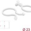 22065 Cable Drill Ø 23 mm transparent, 100 pieces
