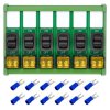 DIN Rail Mount 6 Channel Paddle Rocker Switch Module, 10Amp 250VAC / 50VDC