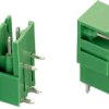 Pin header, 8 pole, pitch 5.08 mm, angled, green, 691335510008