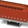 Distribution block, push-in connection, 0.2-6.0 mm², 19 pole, 32 A, 6 kV, red, 3273640