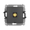 ICON Mechanizm gniazda pojedynczego RCA, bez pola opisowego (typu cinch - żółty, pozłacany) grafitowy mat 28IGRCABO-1
