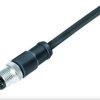 Sensor actuator cable, M12-cable plug, straight to open end, 4 pole, 2 m, PUR, black, 4 A, 79 3529 33 04