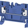 Through terminal block, push-in connection, 0.5-1.5 mm², 2 pole, 17.5 A, 6 kV, dark blue, 2508180000