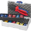 Cable connector assortment, flat receptacles/cable lugs/butt connectors/1x Crimping pliers, 300 pieces, 97 90 21
