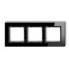 Ramka Uniwersalna Potrójna - Szkło (Ramka: Czarna Spód: Czarny) 12-12-Drg-3