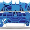 3-wire feed-through terminal, spring-clamp connection, 0.25-4.0 mm², 1 pole, 24 A, 8 kV, blue, 2002-1304