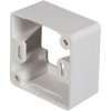 Surface-mounted housing, 80 x 80 mm, signal white (RAL9003), wall mounting, for Inclusion of modular network connections, 1622-0
