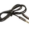 Kabel AUX JACK 3,5mm długość 1,0m, czarno-srebrny