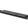 Patch panel 24 port 1u 19 kat.6a utp z organizerem kablowym czarny lanberg PPUA-1124-B