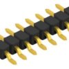 Pin header, 8 pole, pitch 2.54 mm, straight, black, SL12SMD0358G