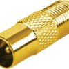 Schwaiger GOUST9330537 Adapter F-coax pozłacany Złącza: Gniazdo F, Złącze koncentryczne IEC 1 szt.