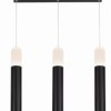 Lampa wisząca FANO z trzema czarnymi podłużnymi kloszami LED 3000K LP-8012/3P Light Prestige
