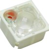 Short-stroke pushbutton, 1 Form A (N/O), 100 mA/42 V AC/DC, illuminated, red, actuator (transparent, L 0.7 mm), 2.9 N, THT, 3.14