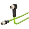 Metz Connect 142M2X19010 M12 X-Coded Cat 6A S/FTP 1m Angled Plug to Free End PUR