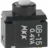 Pushbutton switch, 1 pole, white, unlit , 0.4 VA/28 V, GB15AP