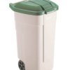 Rubbermaid Afvalbak voor buiten 100 LTR, RUBBERMAID beige met groene deksel 8713631021048 Kosz do recyklingu 100 l (S x