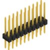 Pin header, 20 pole, pitch 2.54 mm, straight, black, 10053581