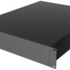 Aluminum enclosure, (L x W x H) 89 x 422 x 559 mm, black (RAL 9005), IP32, RM2U1922SBK
