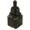 Toggle switch, black, 2 pole, latching, On-On, 4 A/28 VDC, 12146-12X778