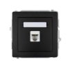 Deco Gniazda Telefoniczne Pojedyncze 1Xrj11, 4-Stykowy, Beznarzędziowe Czarny...