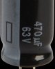 EEUFR1J471B Electrolytic capacitor, radial, 470 µF, 63 V, 105°C, low ESR