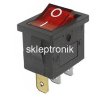 Przełącznik prost. ON/OFF 12V czerwony podś.