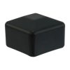 Zaślepka nasadka kwadratowa na szynę 40x40mm do profilu montażowego PV czarna
