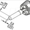 0142CDLF08A ERSADUR soldering tip, 0.8 mm, asymmetrical